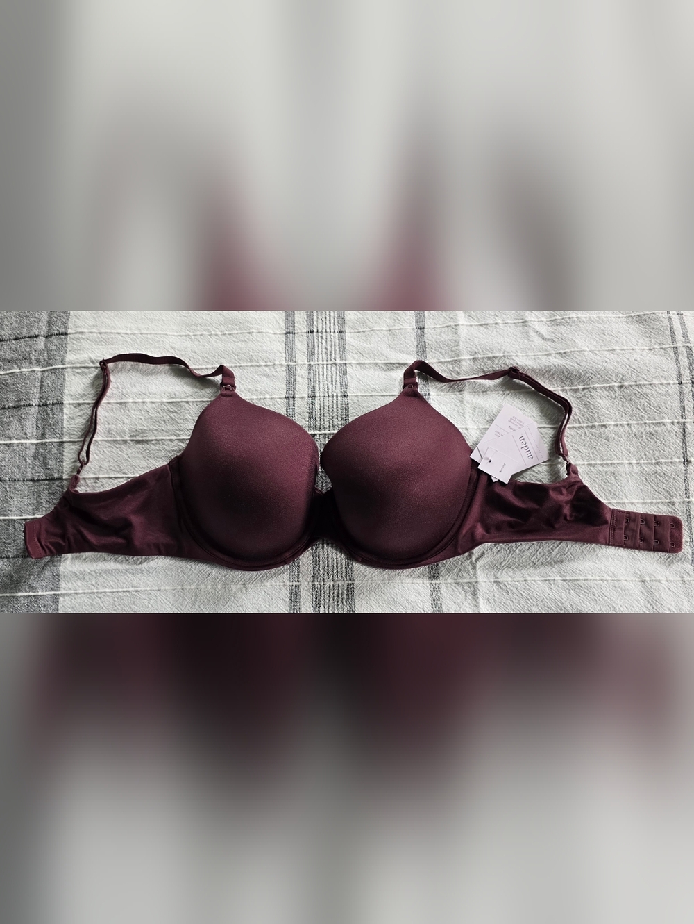 auden Nursing Bra Full Coverage Lightly Lined Tshirt Bra - Burgundy Mist, 34DD
